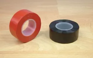 Expo A22010 1 x Red + 1 Black Rolls of Insulating Tape 10m Long x 19mm Wide 1stP - Picture 1 of 5
