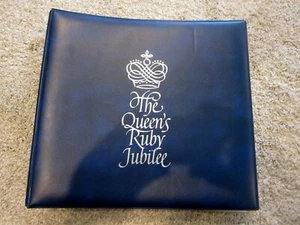 1992 THE QUEEN'S RUBY JUBILEE FIRST DAY COVERS STAMP COLLECTOR'S ALBUM 32 COVERS - Picture 1 of 5