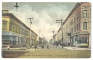 Brooklyn NY Woodward Avenue westlich von Gates - 1908 Seyfarth Albertype Postkarte - Bild 1 von 2