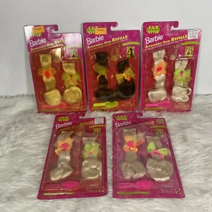 Lote de 5 accesorios de recargas de cabello adjuntas vintage Barbie corte y estilo 1994 - Imagen 1 de 5