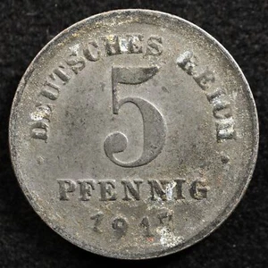 Germany Empire 5 Pfennig 1917G, Coin, Inv#G058 - Picture 1 of 2