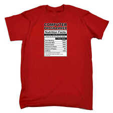 Computer Programmer Nutrition Facts - Mens Funny Novelty T-Shirt T Shirt Tshirts