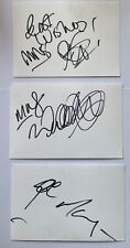 MN8 Band ( Happy ) Genuine Handsigned Signatures on 3 Cards 6 x 4