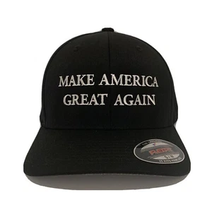 Gorra Make America Great Again Donald Trump Negra Flexfit 6477 MAGA Gorra S/M - Imagen 1 de 3