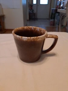 Vintage McCoy Kathy Kale 8oz. Coffee Mug Tea Cup Brown Drip Pottery - Picture 1 of 6