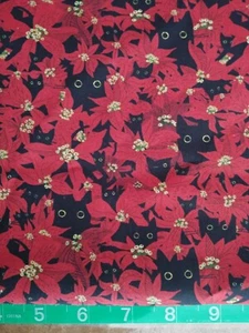 1/2 Half deck the paws Black Cat Xmas Poinsettia Red Dear Stella Humor Bthy - Picture 1 of 3