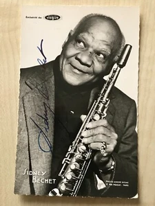 Autograph SIDNEY BECHET (†1959)-Jazz Saxophonist-Composer USA-signed-New Orleans - Picture 1 of 5