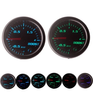 2" 52mm 7 Color LED Electrical Car Bar Turbo Boost Gauge Meter With Sensor - Picture 1 of 8