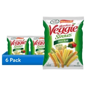 (6 pack) Sensible Portions Garden Veggie Straws, Sea Salt, 14 oz - Picture 1 of 10