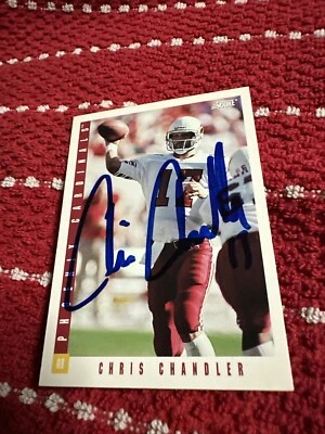 1993 Score Chris Chandler #167 Auto Signed Autograph Cardinals - Image 1 of 2