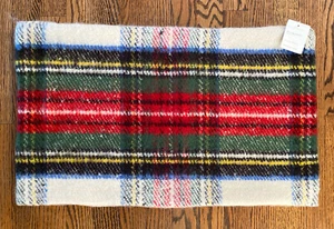 New! Pottery Barn Stewart Ivory Plaid Lumbar Pillow Cover 16x26" - Picture 1 of 4
