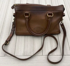 Borsa a tracolla vintage originale Ghurka n. 16 The Keeper pelle marrone chiaro tracolla invecchiata - Foto 1 di 15