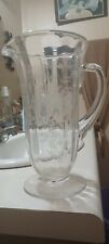 FOSTORIA NAVARRE CRYSTAL #5000 TALL 48-OUNCE FOOTED PITCHER!