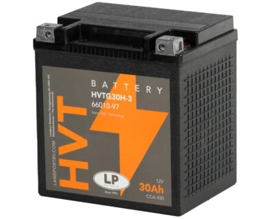 Batterie 12V 30Ah LANDPORT HVTG30H-3 für HD XLH FL FLH Road King CVO YTX30HL-BS - Bild 1 von 4
