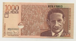 Billete Colombia 1000 Pesos 19-8-2015 Pick 456 UNC sin circular - Imagen 1 de 2