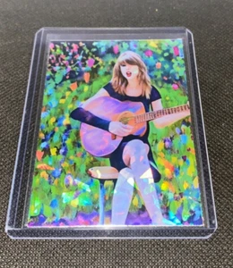 Taylor Swift - handgefertigter Refraktor holografische Sammelkarte Erinnerungsstücke Kunst - Bild 1 von 4