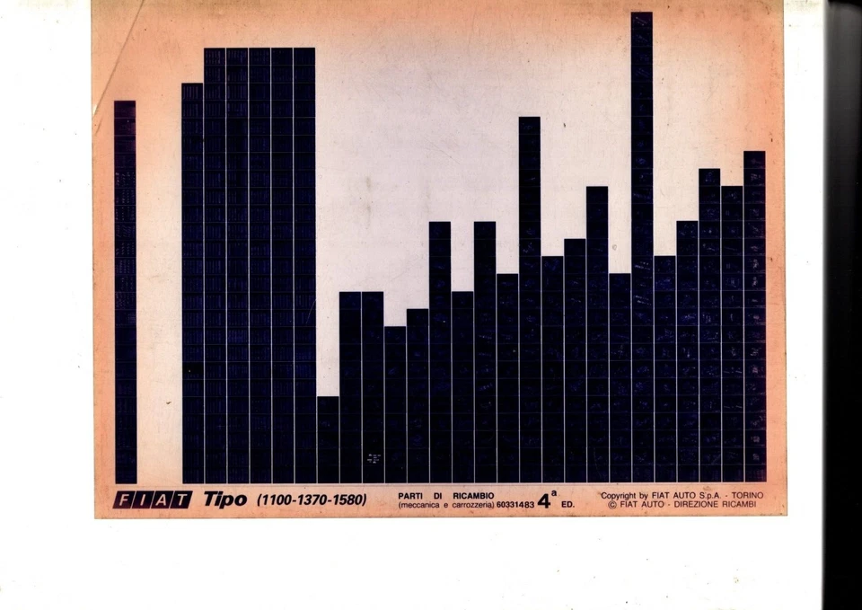 Lotto 8 Microfilm microfiches Fiat Tipo ricambi motore e carrozzeria - Immagine 1 di 1