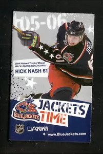 Columbus Blue Jackets Rick Nash 2005-06 Programma tascabile Donato's Pizza - Foto 1 di 2