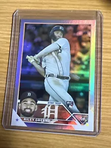 2023 Topps Series 1 - Lamina motivo argento #31 Riley Greene (RC) - Foto 1 di 2
