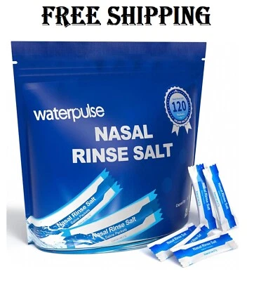 120 paquetes de solución salina, paquetes de enjuague sinusal para ollas Neti, paquetes de sal Neti Pot Ind Foto 1 de 4