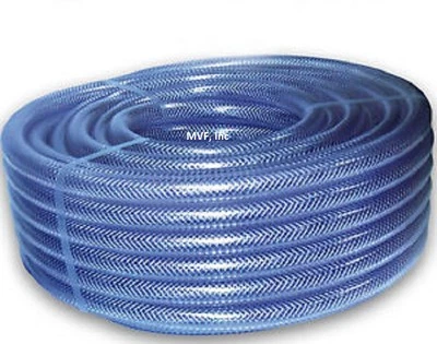 TUBO, PVC TRENZADO TRANSPARENTE 1/2" ID x 0.75" OD x 300 ft, aprobado por la FDA 410.050x300 Foto 1 de 4