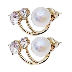 1 Pair Magnetic Stud Earrings Therapy Earrings Lymph Detox Weight Loss Earring - Picture 1 of 11