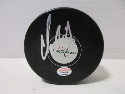 Alexander Ovechkin Capitals Signed Hocky Puck With COA  - Image 1 of 2