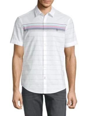 Original Penguin striped shorts sleeve shirt sz S - Image 1 of 4