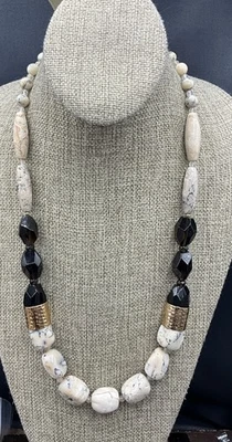 Barse Luminous Beaded Necklace- African Opal & Smoky Quartz- Bronze- NWT - Image 1 of 4