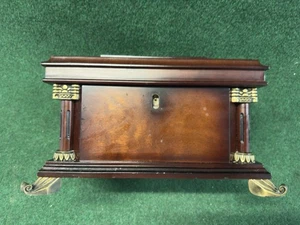 Neo-Classical Egyptian Revival Solid Mahogany Jewelry Box Dresser Casket NICE! - Picture 1 of 6