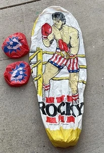 Vintage Boxing Rocky Balboa Boppers Inflatable Punching Bag With Gloves - Picture 1 of 8