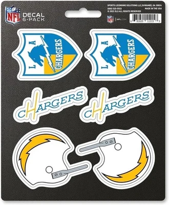 Los Angeles Chargers 6-Piece Decal Sticker Set, Vintage Retro Logo, 5x6 Inch... - Image 1 of 4
