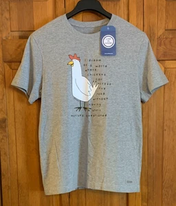 Men's NEW Life Is Good Crusher Short Sleeve Gray T-Shirt - M - Picture 1 of 7