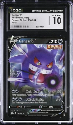 CGC 10 Gengar V 156/264 SWSH Fusion Strike Pokemon Card - Image 1 of 2