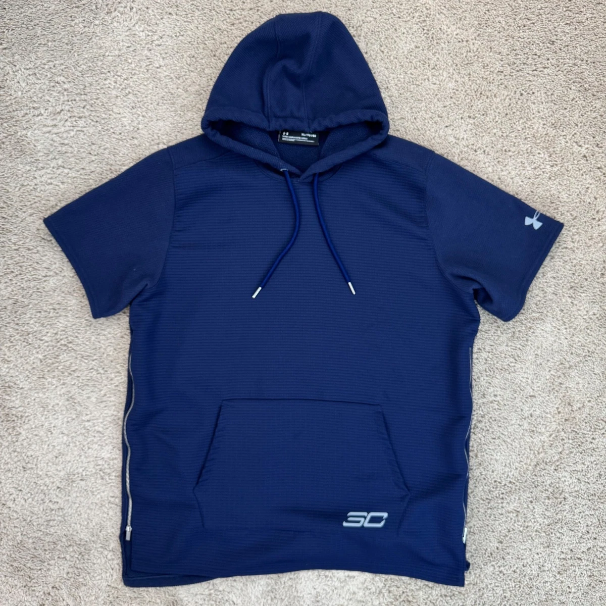 Men's Short Sleeve Hooded Shirt – Lightweight Athletic Pullover With Pocket, Quick-Dry Polyester For Summer & Workouts