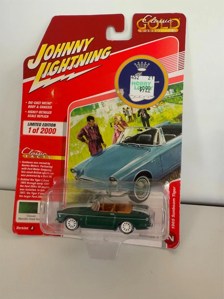 Johnny Lightning Classic Gold Collection 1965 Sunbeam Tiger Metallic Green A13 - Image 1 of 1