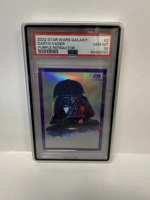 2022 Topps Star Wars Galaxy Chrome Darth Vader #2 Purple Refractor PSA 10 20/25 - Image 1 of 2