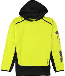 Reebok Boys Colorblock Hoodie Sweatshirt, solaryellow, Big Kids (8-20), S - Picture 1 of 1