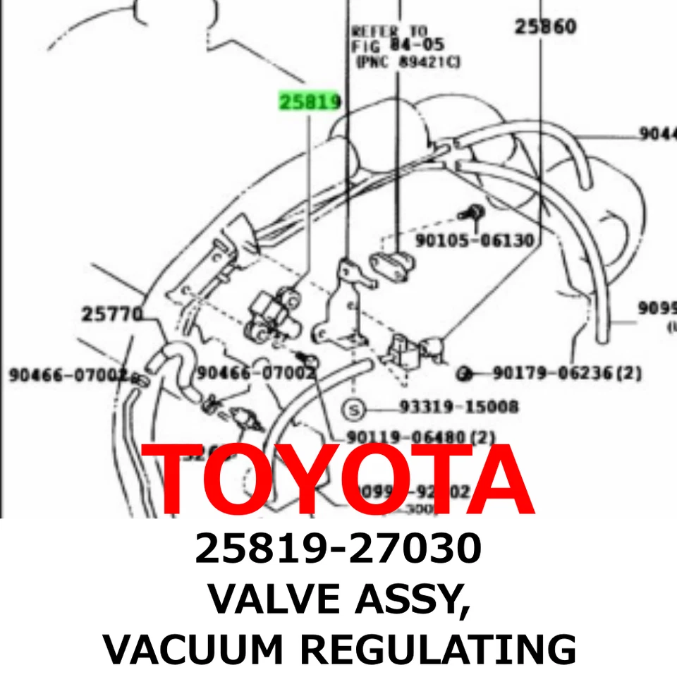 【NEW】Toyota Genuine Avensis Previa VALVE ASSY, VACUUM REGULATING 25819-27030 - Image 1 of 1