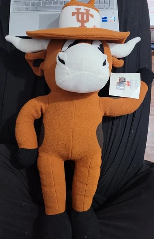 University of Texas Mascot UT Longhorns Beevo Plush Toy 28” Hook ‘em Horns NWT Cover