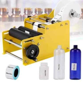 Hanchen Bottle Labeler Manual Round Labeling Machine Adjustable Label Applicator - Picture 1 of 7
