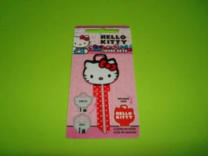 Süßer rot gepunkteter Hello Kitty Kopfform Kwikset KW1 KW10 Haus Schlüssel Rohling - Bild 1 von 1