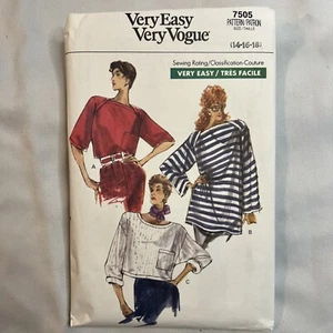 Vintage 1990s (1990) Very Easy Very Vogue midi dress pattern 7505 Size 14-18 - Picture 1 of 2