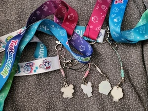 SDCC 2022 Bandai Tamagotchi Lanyards 4 Total with Momotchi & Kuchipatchi Charms - Picture 1 of 2