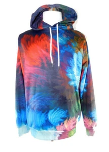 Chaqueta Laidipas Unisex Multicolor Con Capucha Impreso Color Explosión Color ~Talla L - Imagen 1 de 6