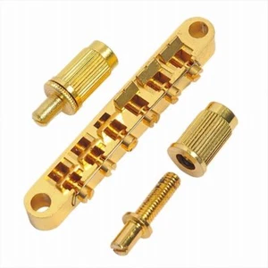 Tune-O-Matic Bridge Tailpiece Stop Bar For Epiphone LP Gibson SG Guitar GOLD SET - Picture 1 of 5