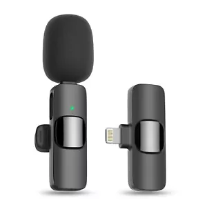 Bluetooth Mini Microphone for iPhone iPad - Wireless Lavalier Lapel Mic for V... - Picture 1 of 8