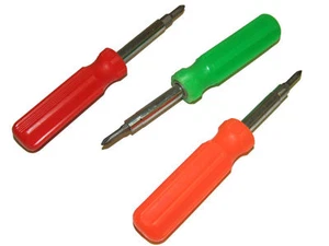 3 x 4 IN 1 QUICK CHANGE INTERCHANGEABLE SCREWDRIVER (1 OF EACH COLOUR) - Picture 1 of 3