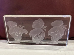 Guenther Disney Tinker bell Etched Art Glass Paper Weight Signed Numbered 4/30 - Picture 1 of 14