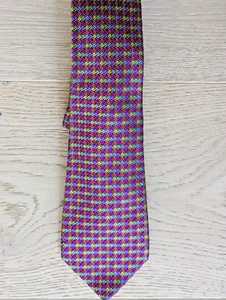 Duchamp London Silk Multicolor Fuschia Orange Green Blue Tie - Picture 1 of 7
